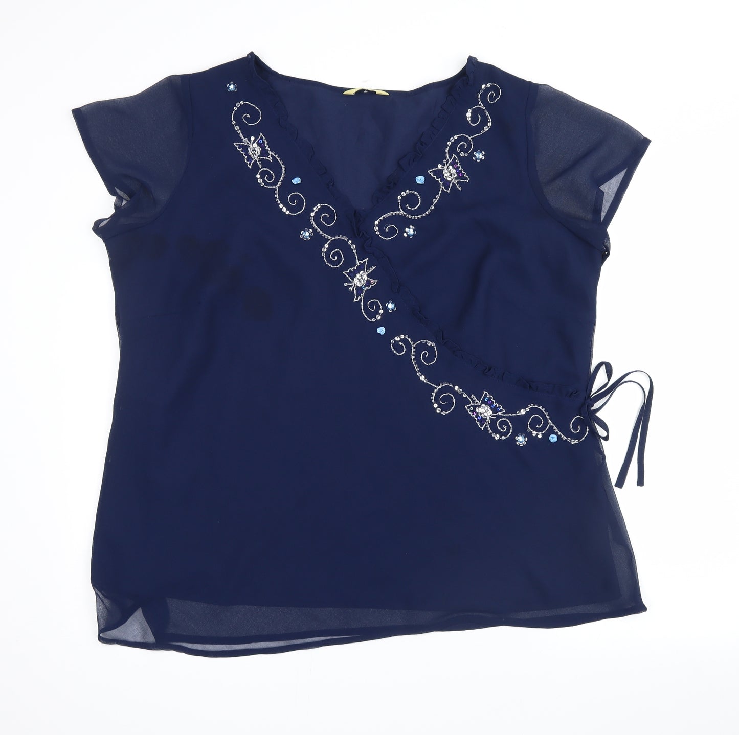 Agenda Womens Blue   Basic Blouse Size 22