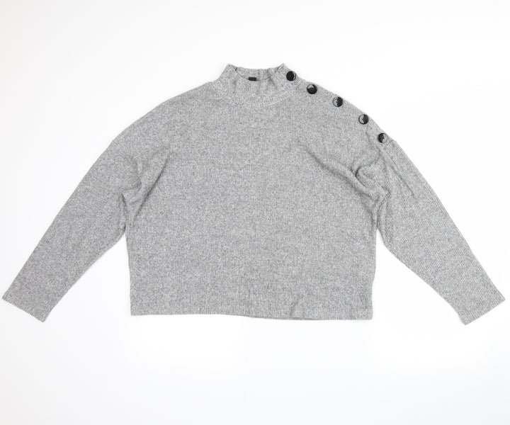 New Look Womens Grey Pullover Jumper Size L