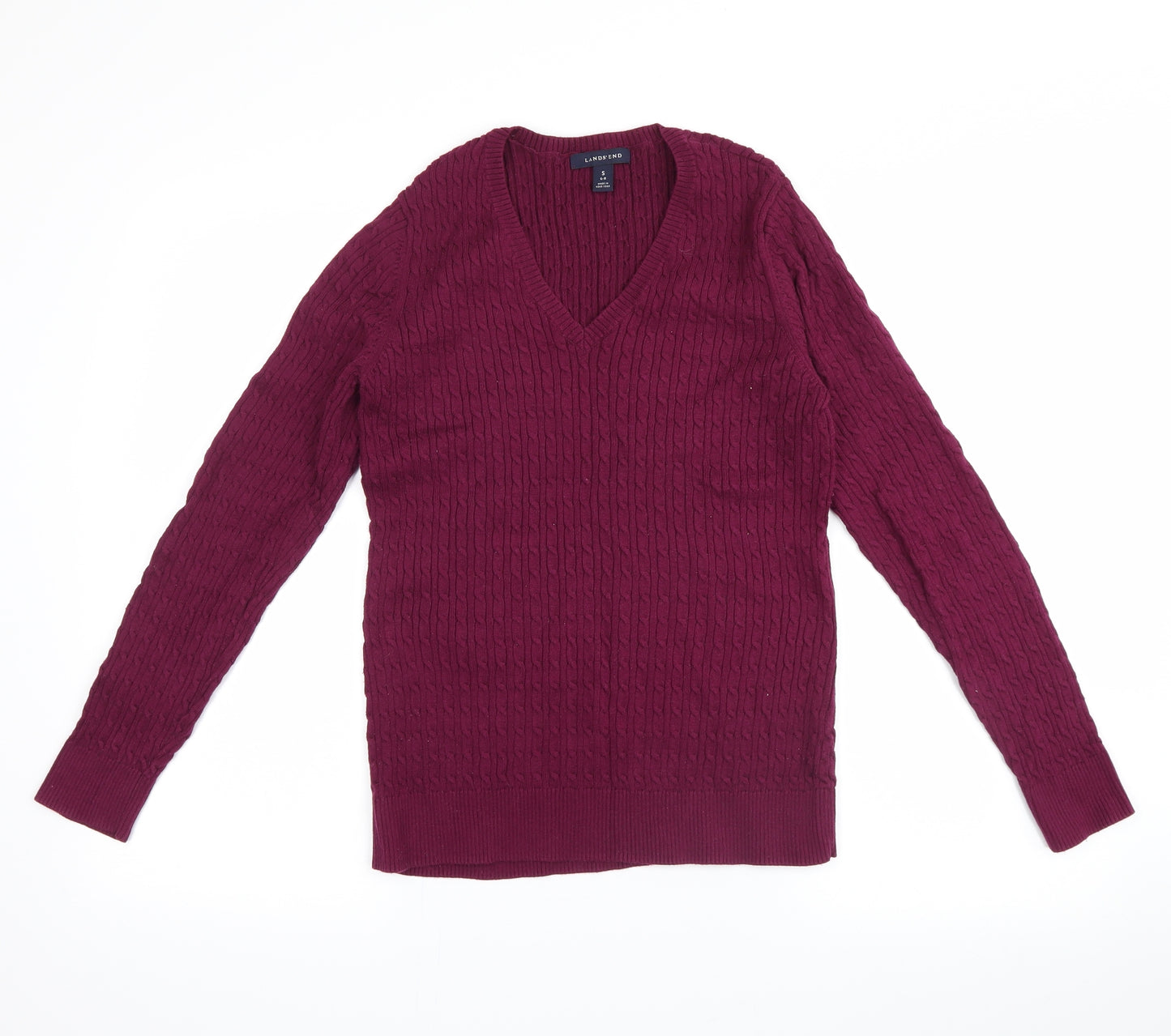 Land's End Womens Purple   Pullover Jumper Size S