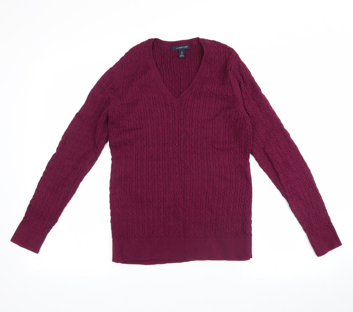 Land's End Womens Purple Pullover Jumper Size S