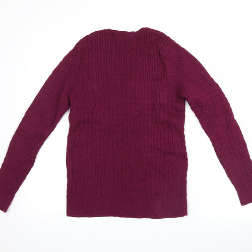 Land's End Womens Purple   Pullover Jumper Size S