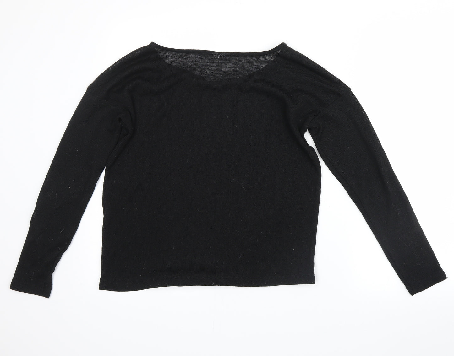 Noisy may Womens Black  Microfibre Pullover Jumper Size S