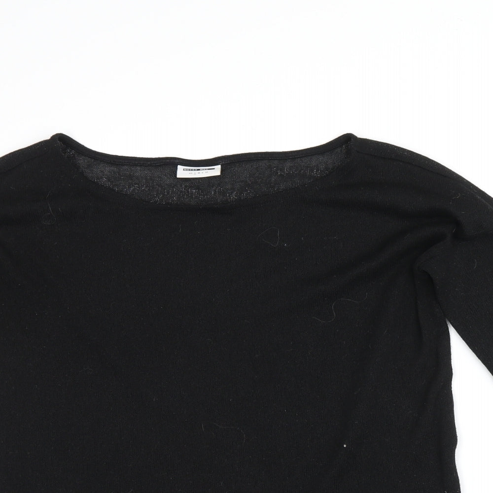 Noisy may Womens Black  Microfibre Pullover Jumper Size S