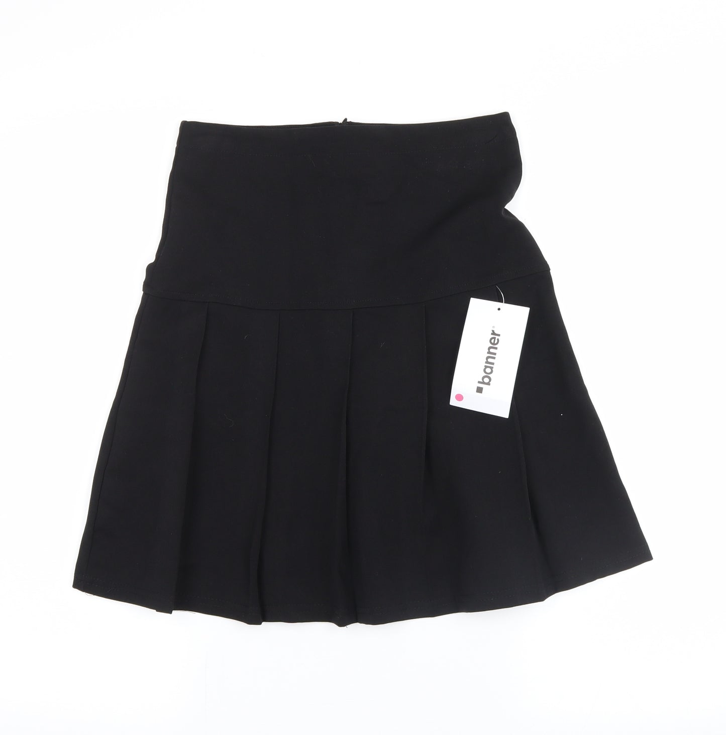 Banner Womens Black   Pleated Skirt Size 24 in  - school