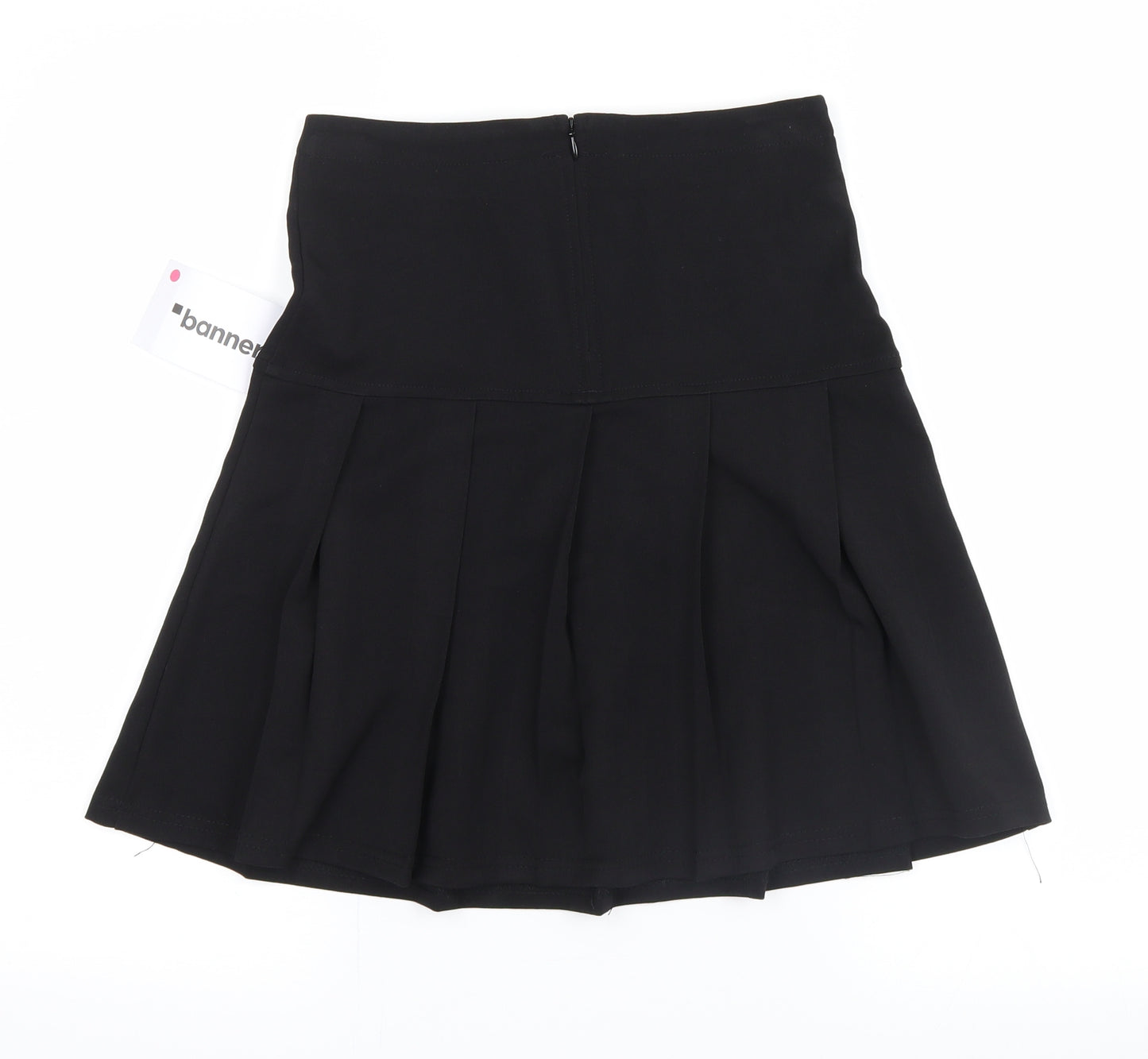 Banner Womens Black   Pleated Skirt Size 24 in  - school