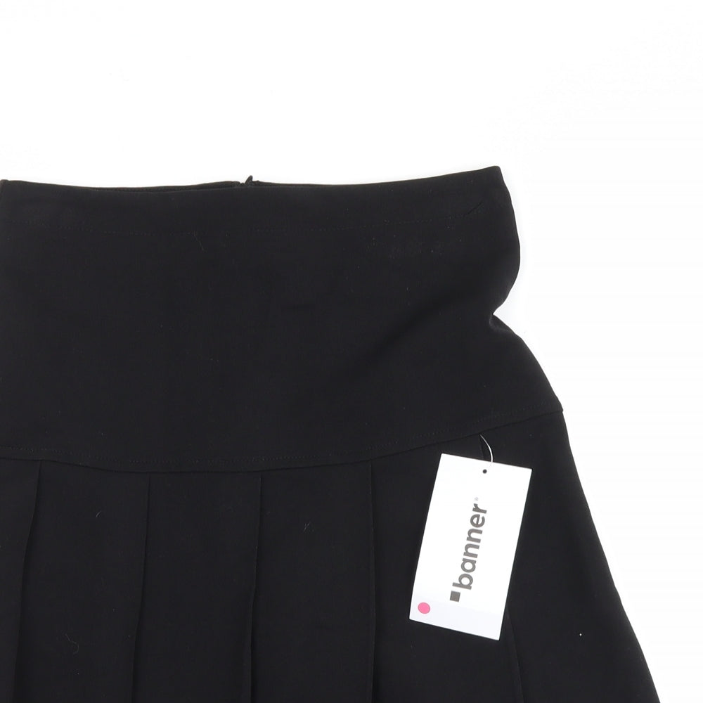 Banner Womens Black   Pleated Skirt Size 24 in  - school