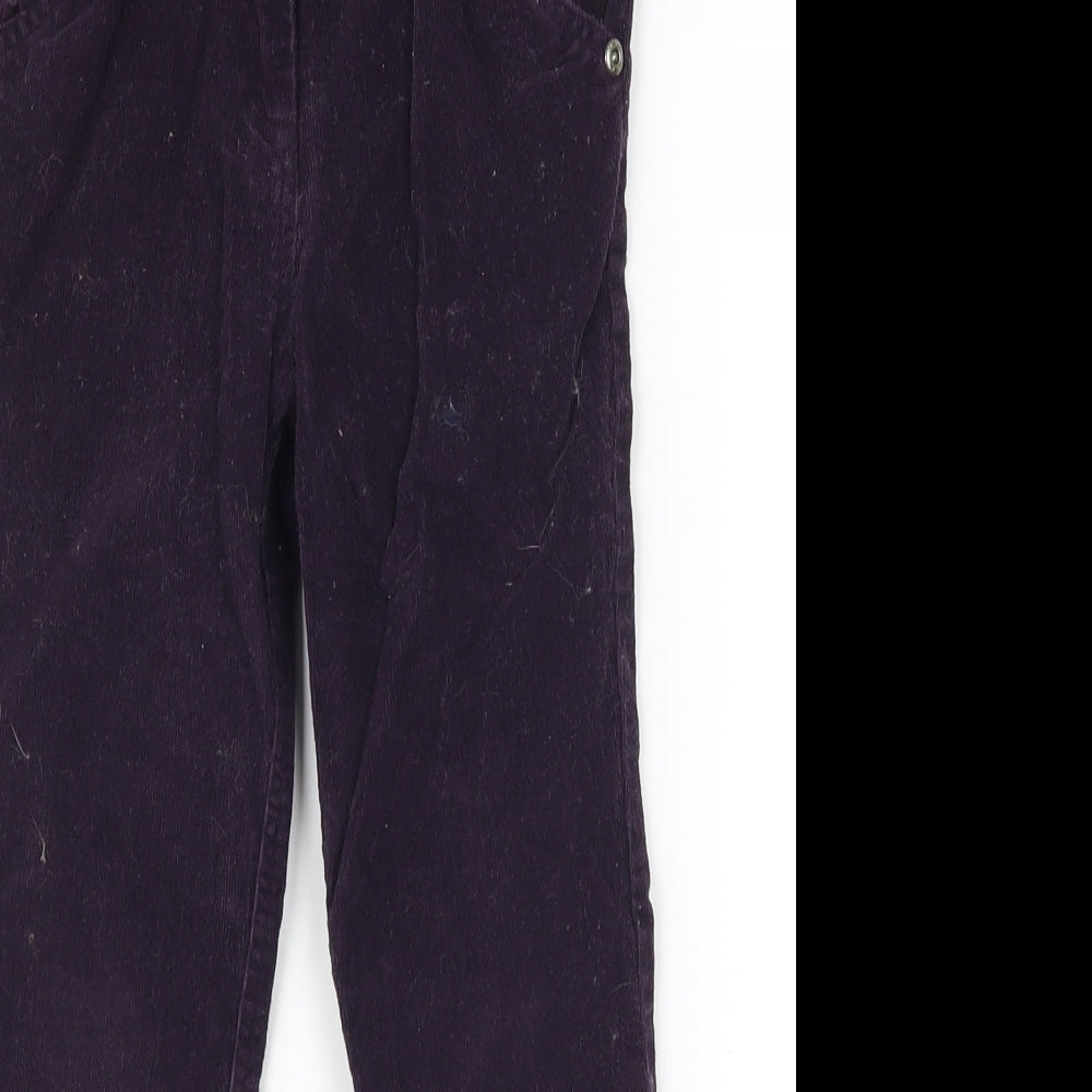 F&F Girls Purple  Corduroy Chino Trousers Size 6-7 Years