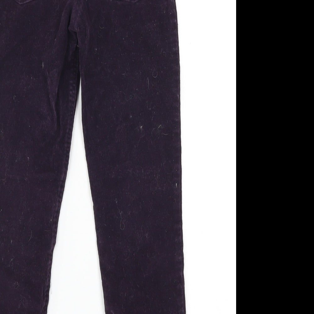 F&F Girls Purple  Corduroy Chino Trousers Size 6-7 Years