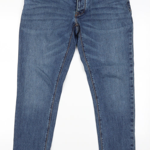 Acw85 Mens Blue   Tapered Jeans Size 34 in L29 in