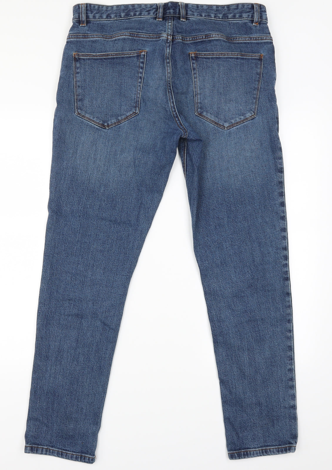 Acw85 Mens Blue   Tapered Jeans Size 34 in L29 in