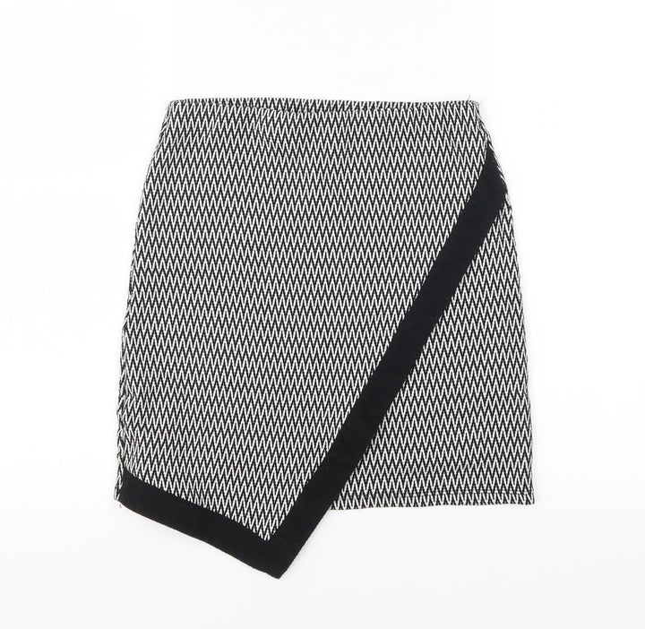 Atmosphere Womens Black Striped Mini Skirt Size 8