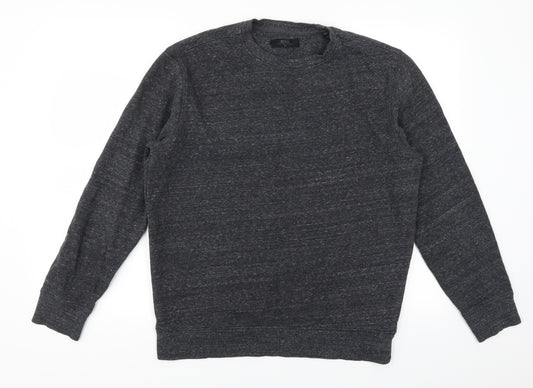 Front view of Acw85 men’s grey jumper, size M