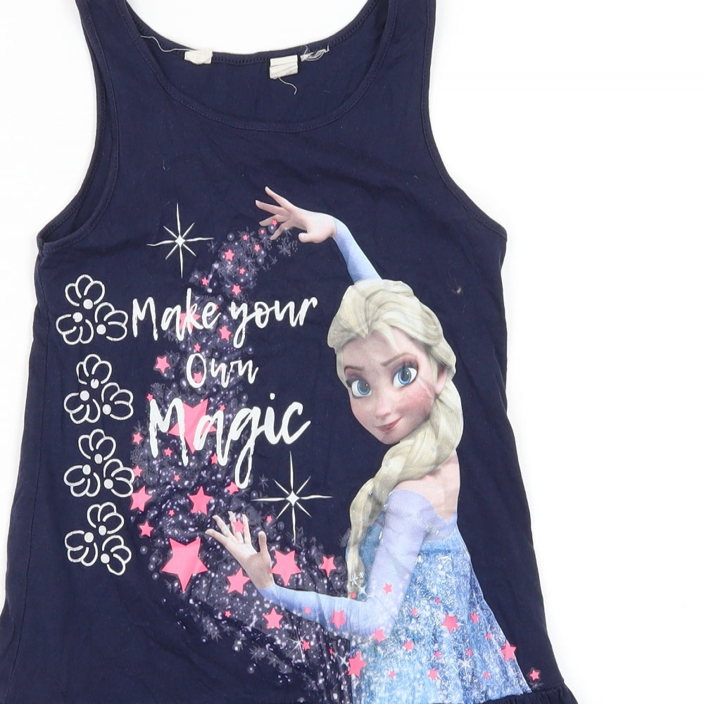 Preworn Girls Blue   Shift  Size 7 Years