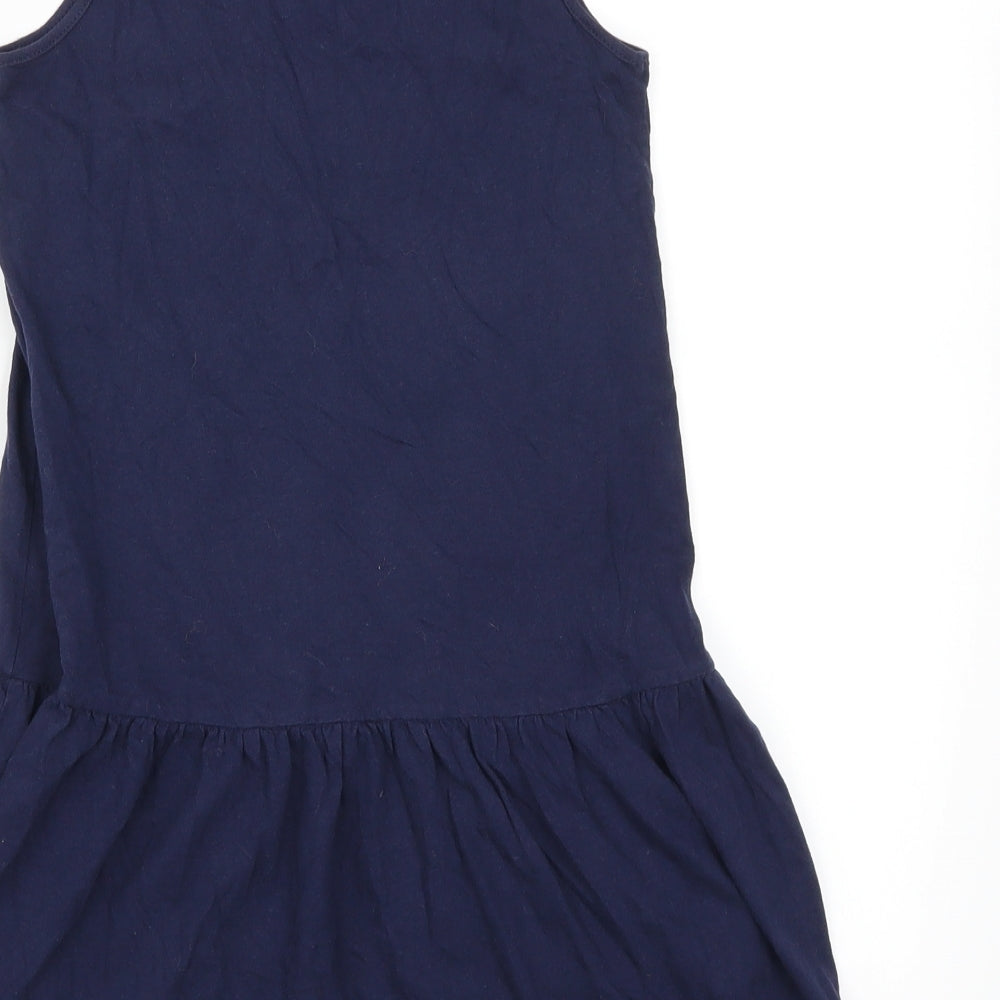 Preworn Girls Blue   Shift  Size 7 Years