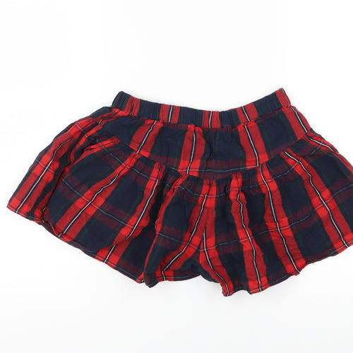 NEXT Girls Red Plaid  Hot Pants Shorts Size 8 Years