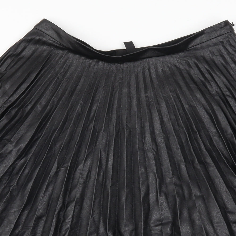 Topshop Womens Black   Swing Skirt Size 8
