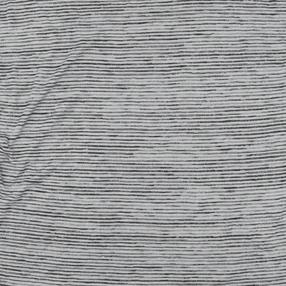 F&F Womens Grey Striped  Basic T-Shirt Size 20