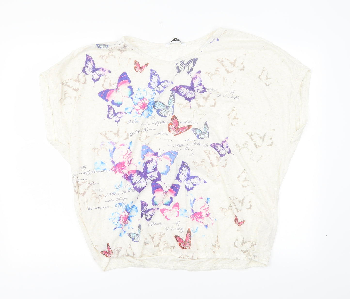 George Womens Ivory   Basic T-Shirt Size 20