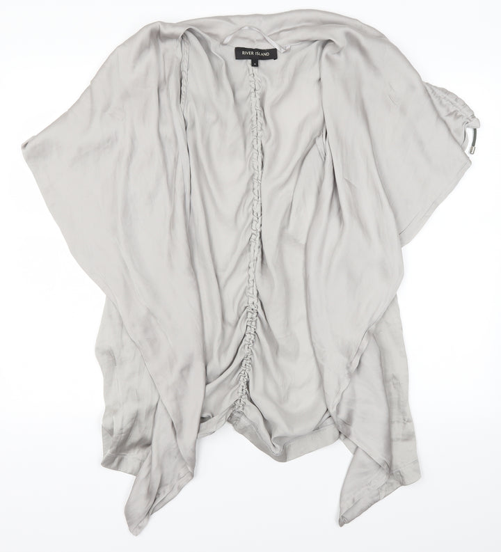 River Island Womens Grey   Basic Blouse Size 6