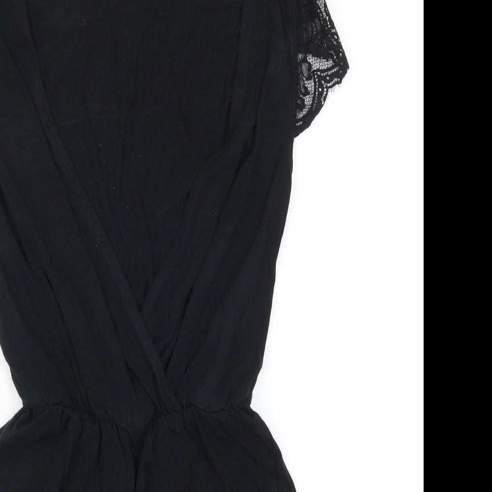 Topshop Womens Black   Playsuit One-Piece Size 4