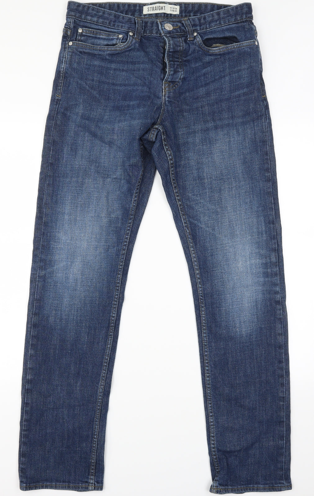 New Look Mens Blue   Straight Jeans Size 34 L34 in