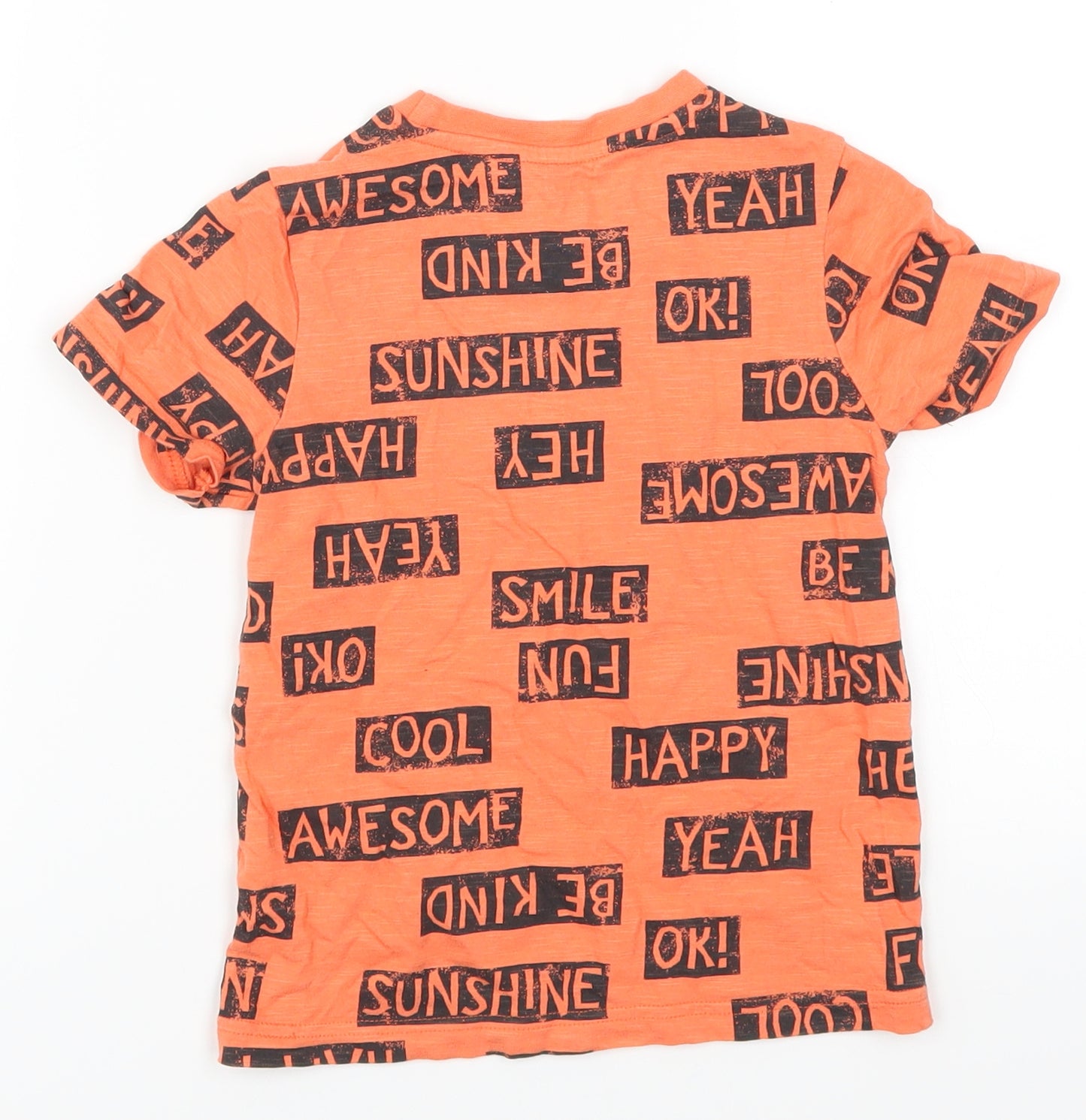 Nutmeg Boys Orange   Basic T-Shirt Size 3-4 Years
