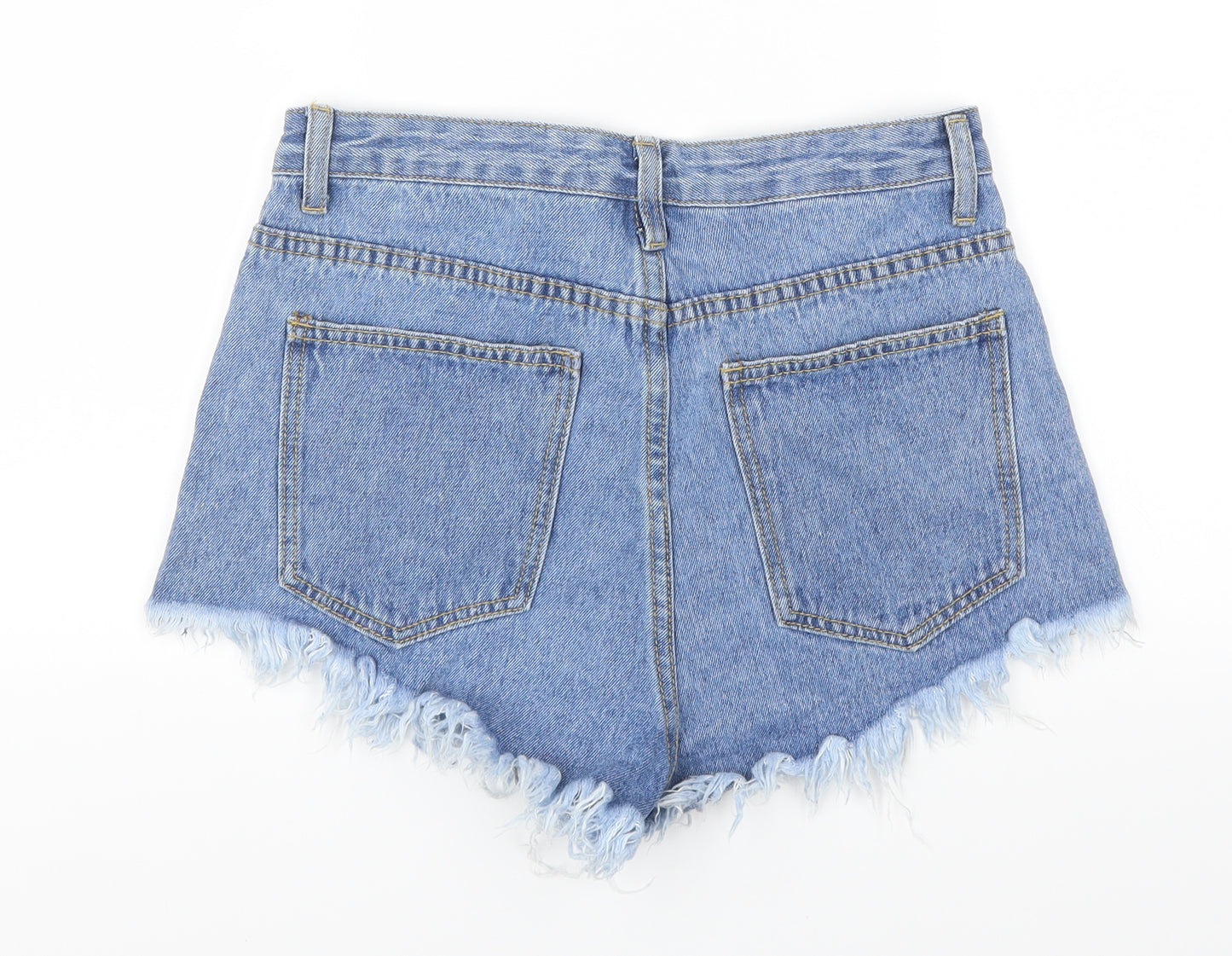 SheIn Womens Blue   Cut-Off Shorts Size M - Distressed