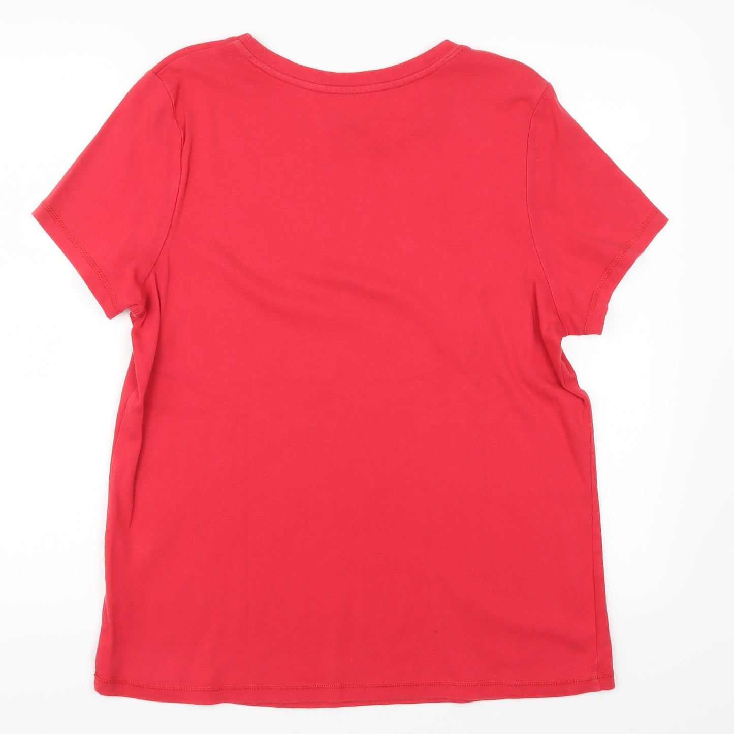 Evans Womens Red   Basic T-Shirt Size 18