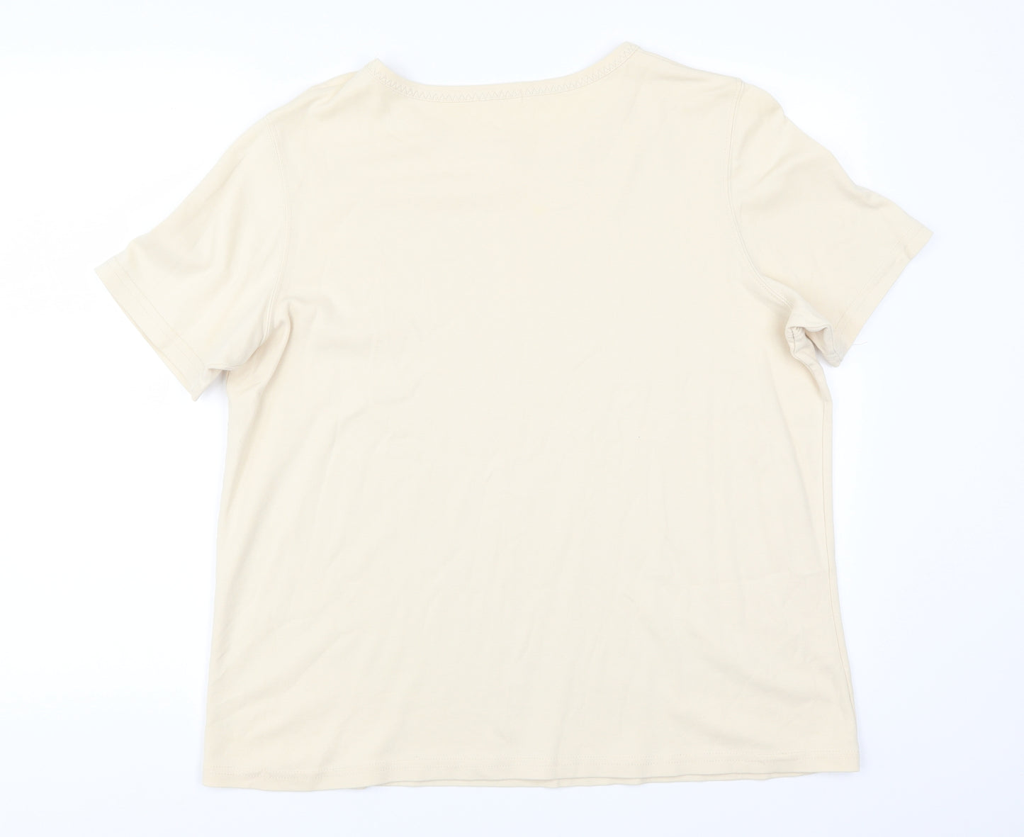 Bon Marche Womens Beige   Basic T-Shirt Size L