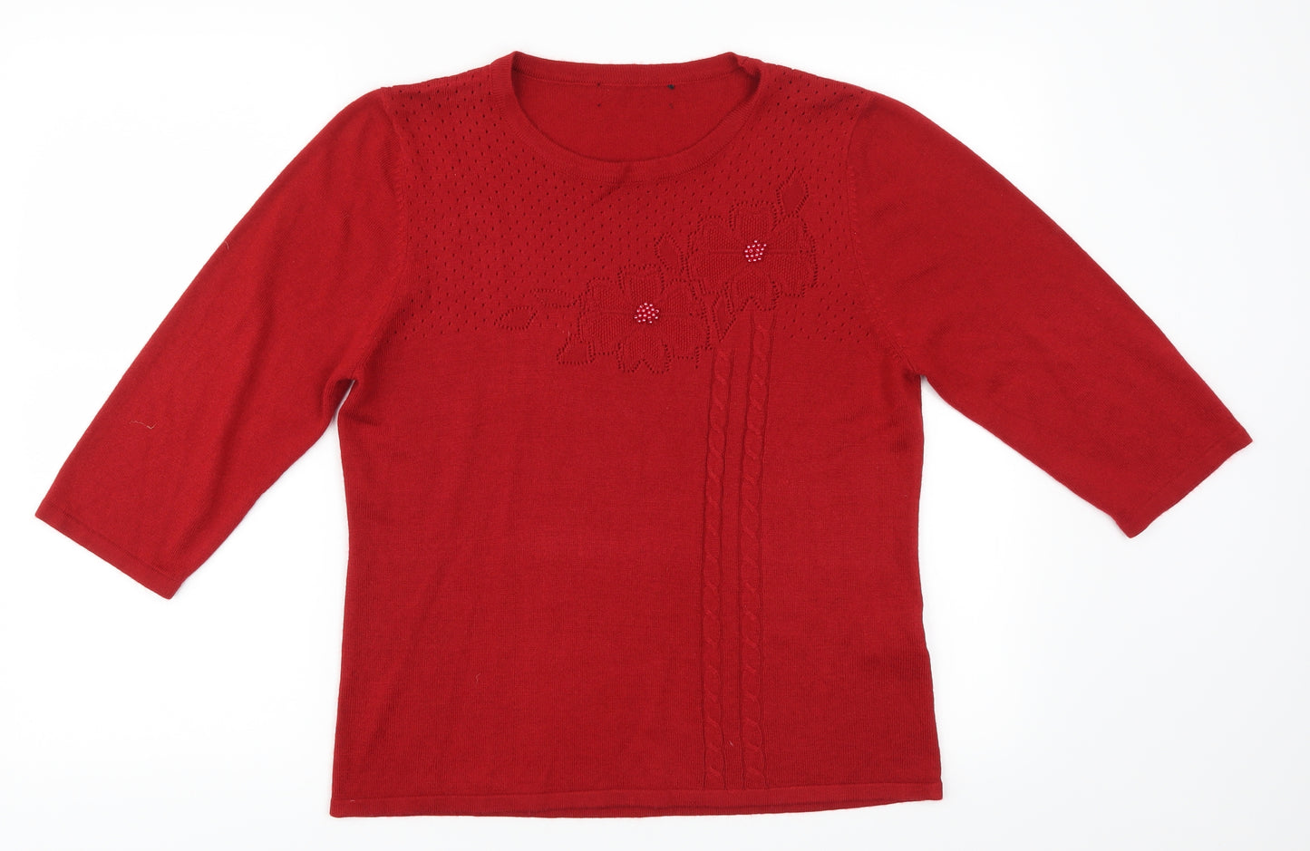 Preworn Womens Red   Pullover Jumper One Size