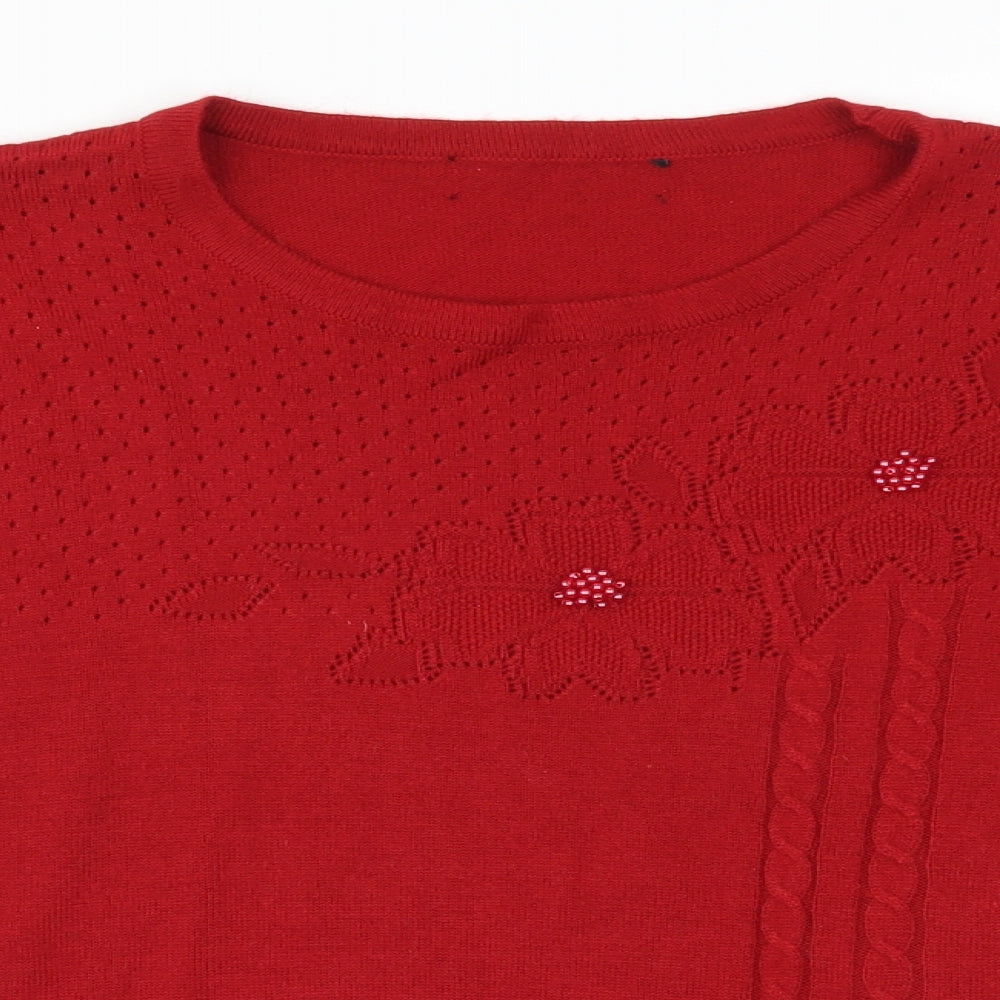 Preworn Womens Red   Pullover Jumper One Size