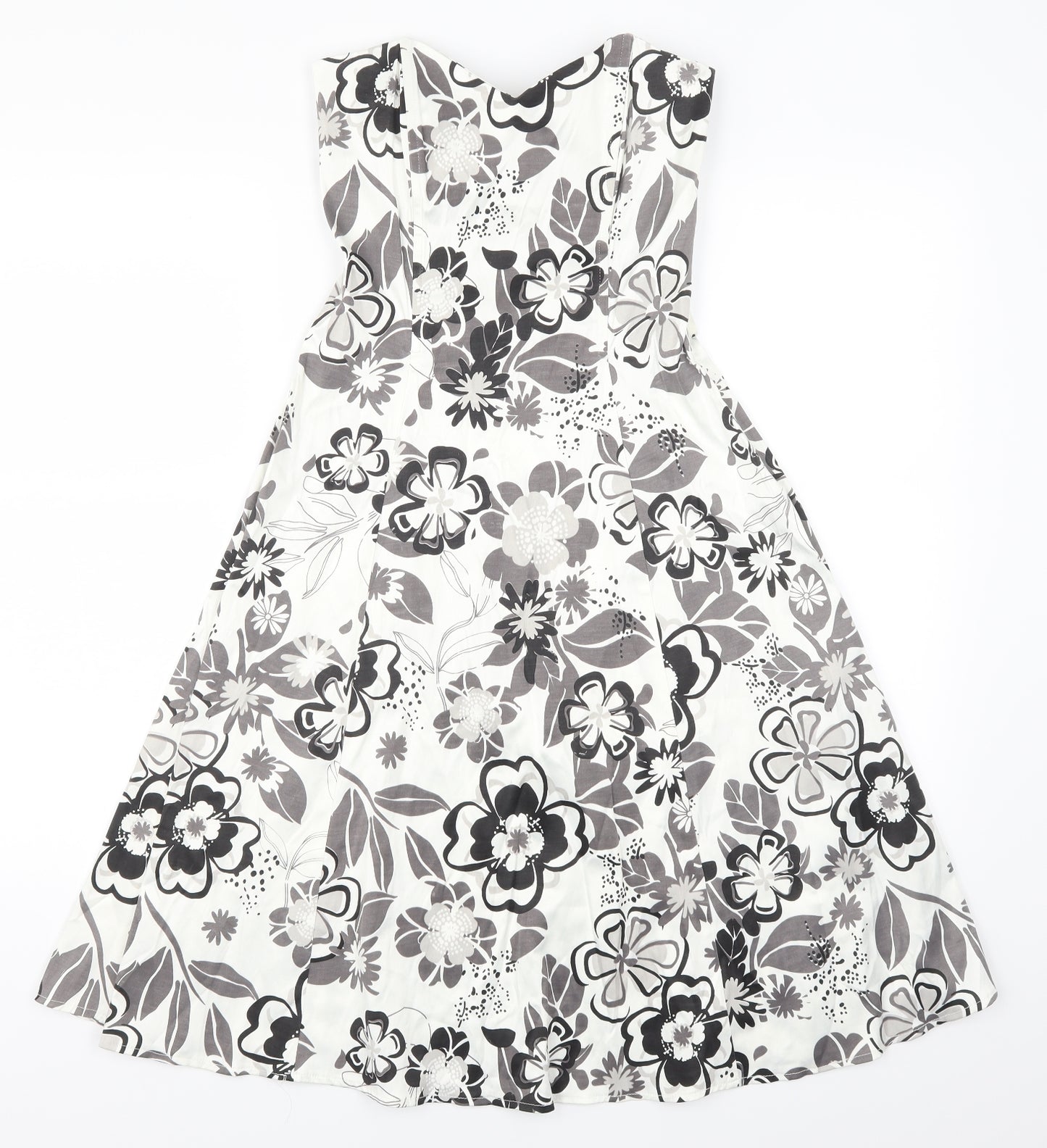 west one Womens Ivory Floral  Fit & Flare  Size 8