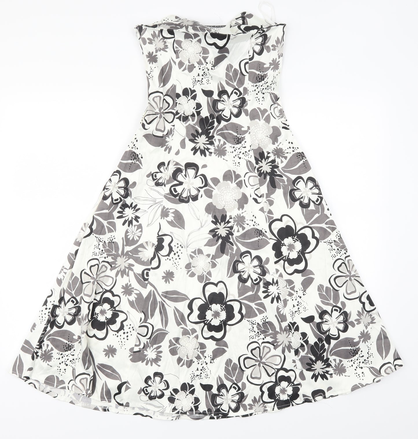 west one Womens Ivory Floral  Fit & Flare  Size 8