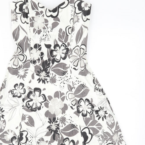 west one Womens Ivory Floral  Fit & Flare  Size 8