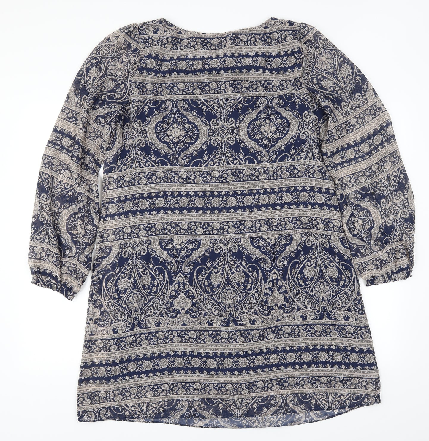 Atmosphere Womens Blue Paisley  Mini  Size 14