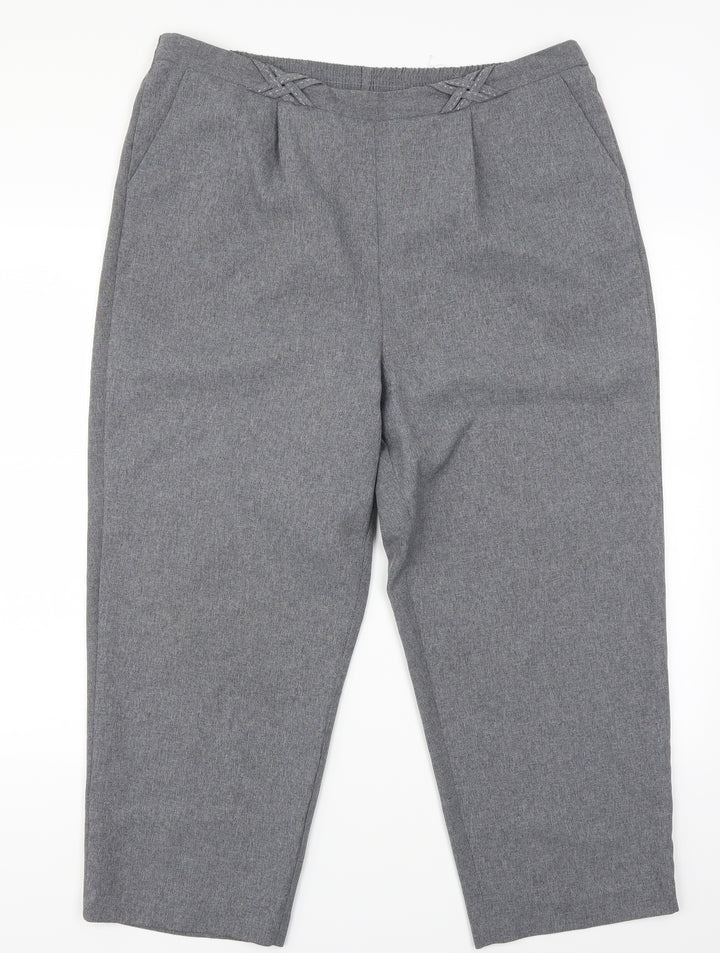 BM Womens Grey Trousers Size 18 L24 in