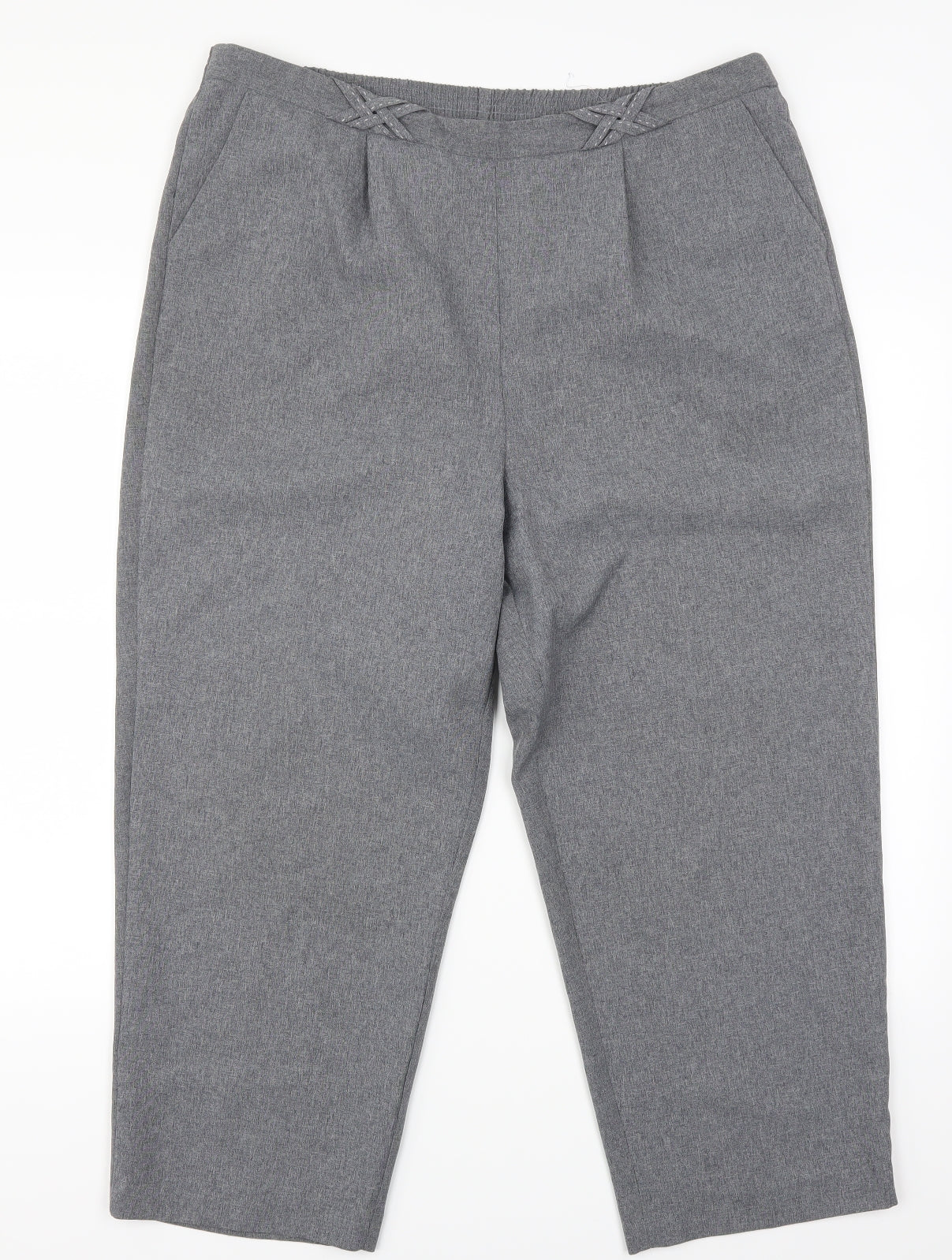 BM Womens Grey   Trousers  Size 18 L24 in