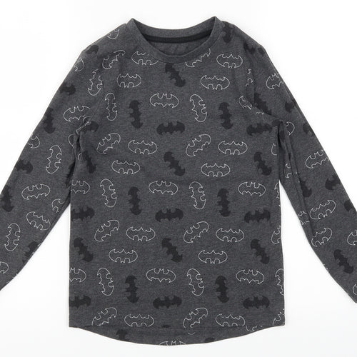 nutme' Boys Grey   Basic T-Shirt Size 7-8 Years  - batman