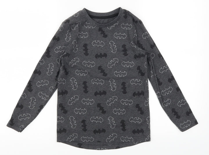 nutme' Boys Grey Basic T-Shirt Size 7-8 Years - batman