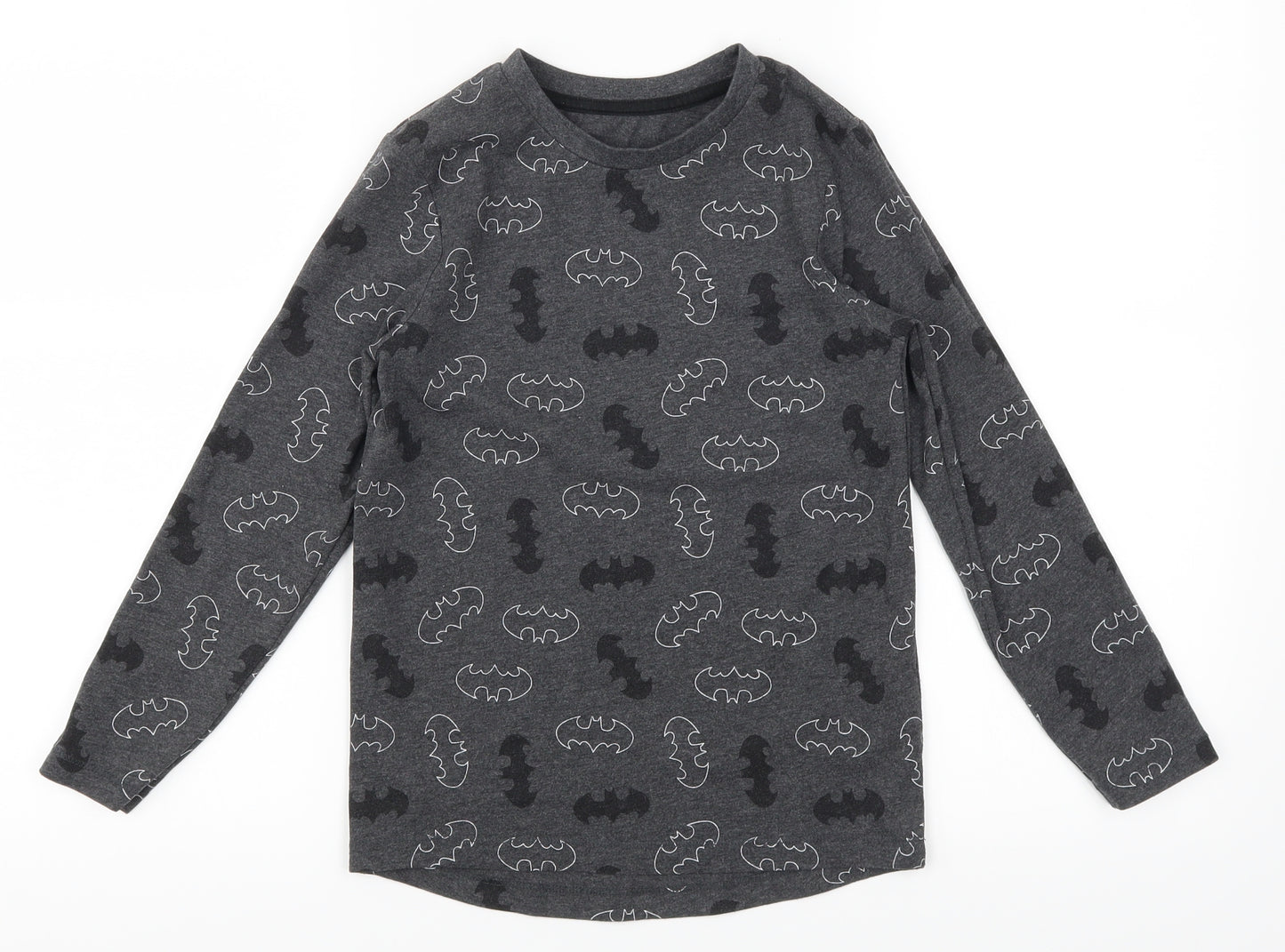 nutme' Boys Grey   Basic T-Shirt Size 7-8 Years  - batman