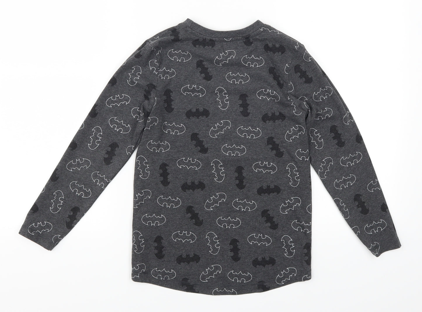 nutme' Boys Grey   Basic T-Shirt Size 7-8 Years  - batman