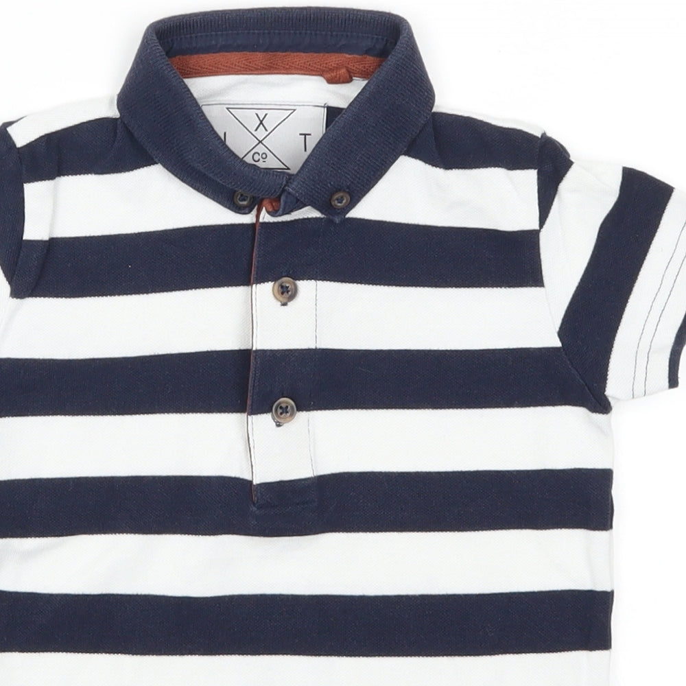 NEXT Boys Blue Striped  Basic Polo Size 18-24 Months