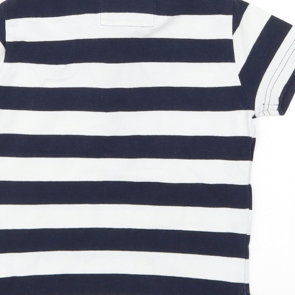 NEXT Boys Blue Striped  Basic Polo Size 18-24 Months