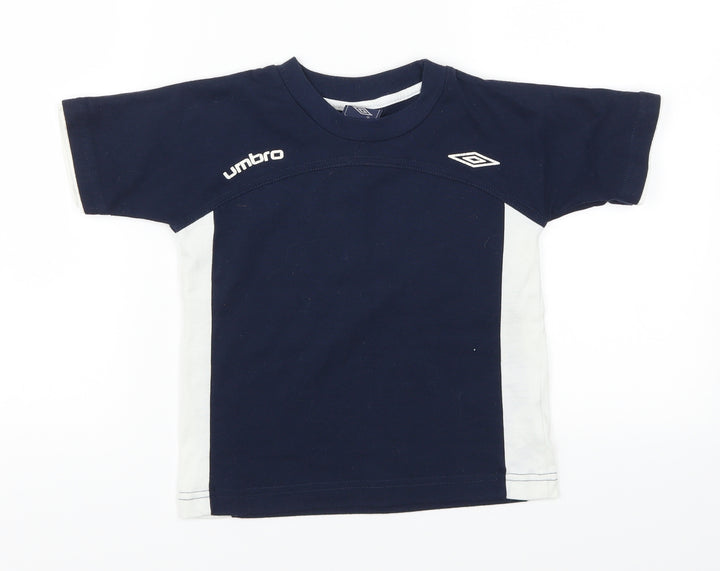Umbro Boys Blue Basic T-Shirt Size 3-4 Years