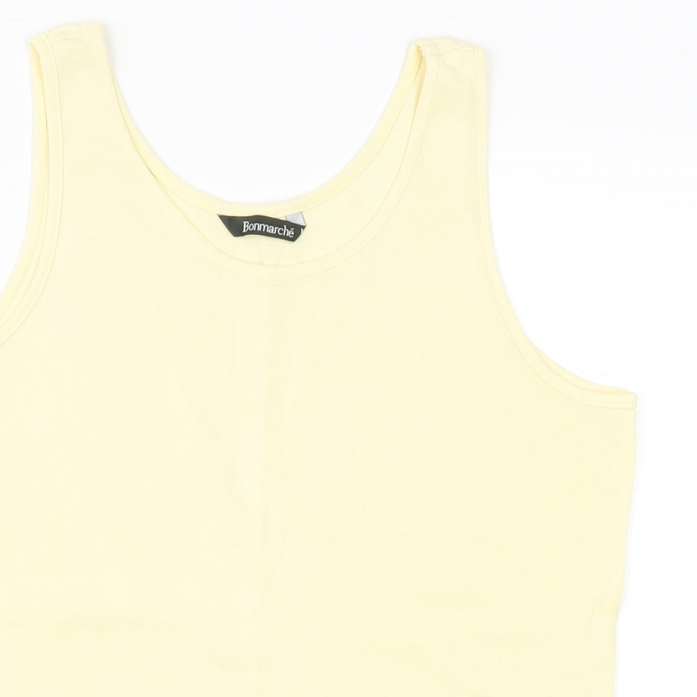 Bonmarché Womens Yellow   Basic Tank Size M
