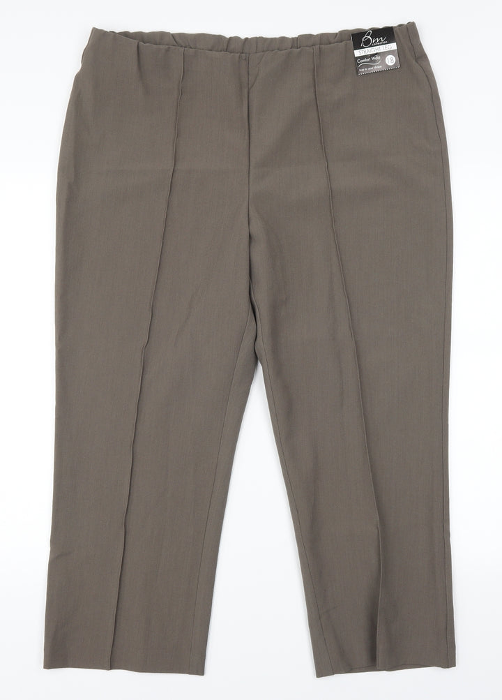 BM Womens Brown Trousers Size 18 L22 in