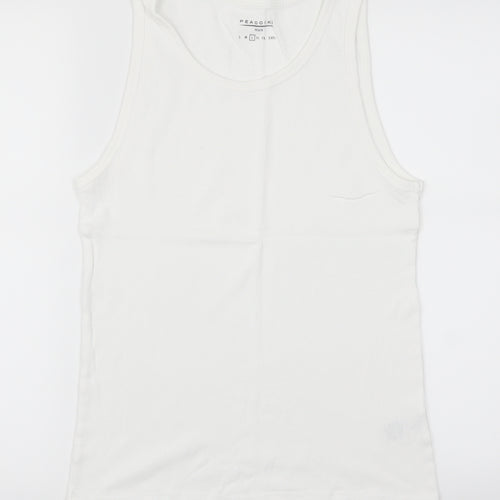 Peacocks Mens White    T-Shirt Size L
