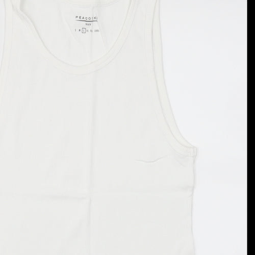 Peacocks Mens White    T-Shirt Size L