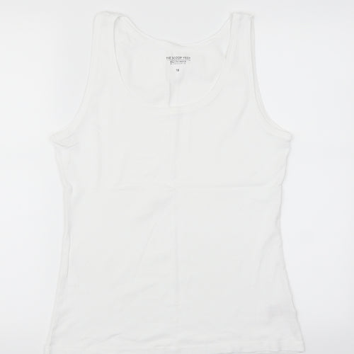 Peacocks Womens White   Basic Tank Size 18