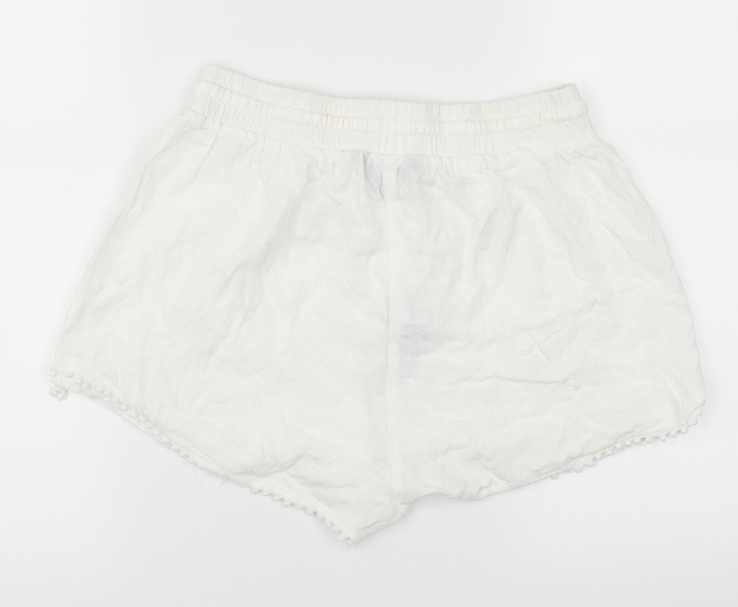 New Look Womens White   Hot Pants Shorts Size 8